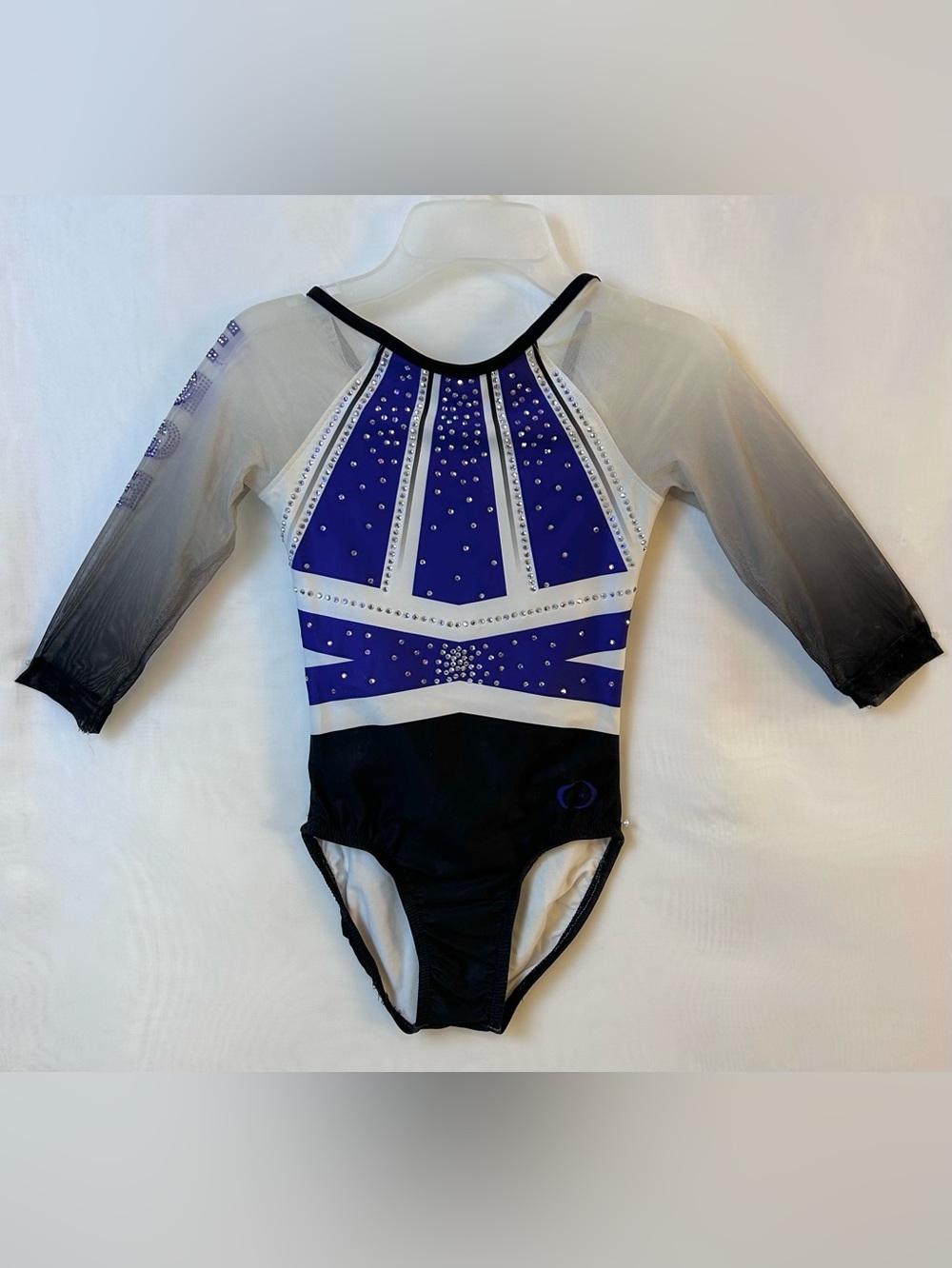Ozone Girls Rhinestone Dance Gymnastics Edge Sleeve Leotard / Size AXS